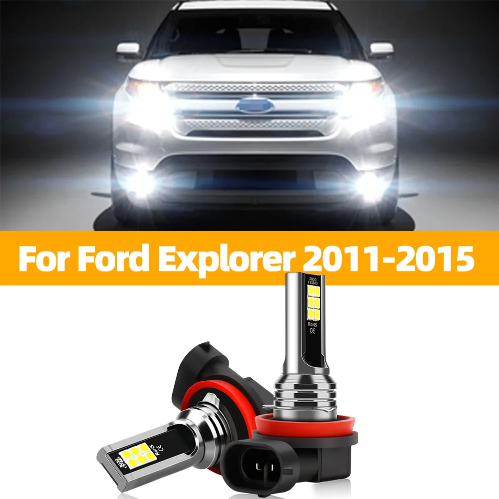 For Ford Explorer 2011 2012 2013 2014 2015 - LED Fog Light Bulbs 2PCS Lamps WHITE 6000K 3030SMD Bulbs Car Front Foglights
For Ford Explorer 2011 2012 2013 2014 2015 - LED Fog Light Bulbs 2PCS Lamps WHITE 6000K 3030SMD Bulbs Car Front Foglights