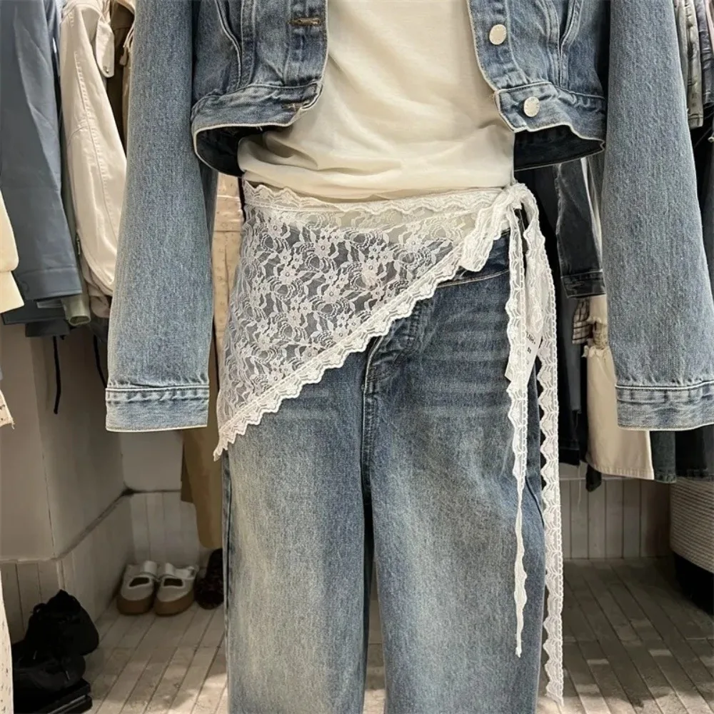 Fashion Lace-up Lace Mini Skirt Pretty Slim Fit Apron Wrap Skirt Harajuku Y2K Fart Curtain for Women
Fashion Lace-up Lace Mini Skirt Pretty Slim Fit Apron Wrap Skirt Harajuku Y2K Fart Curtain for Women