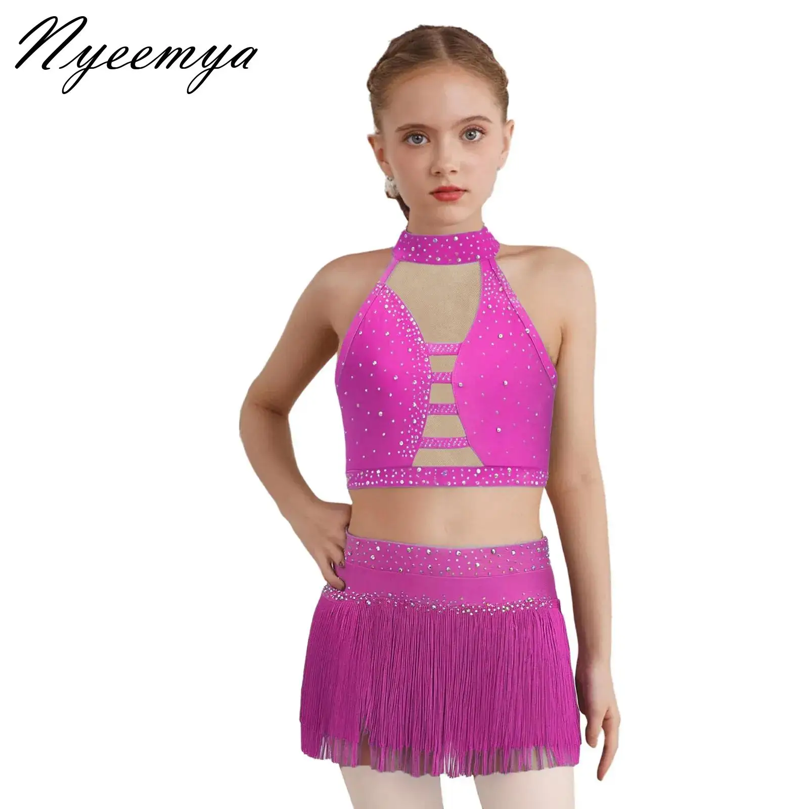 Kids Girls Lyrical Dance Set Modern Contemporary Costume Latin Crop Top+Skirted Leotard Rhythmic Gymnastic Ballet Dancewear
Kids Girls Lyrical Dance Set Modern Contemporary Costume Latin Crop Top+Skirted Leotard Rhythmic Gymnastic Ballet Dancewear