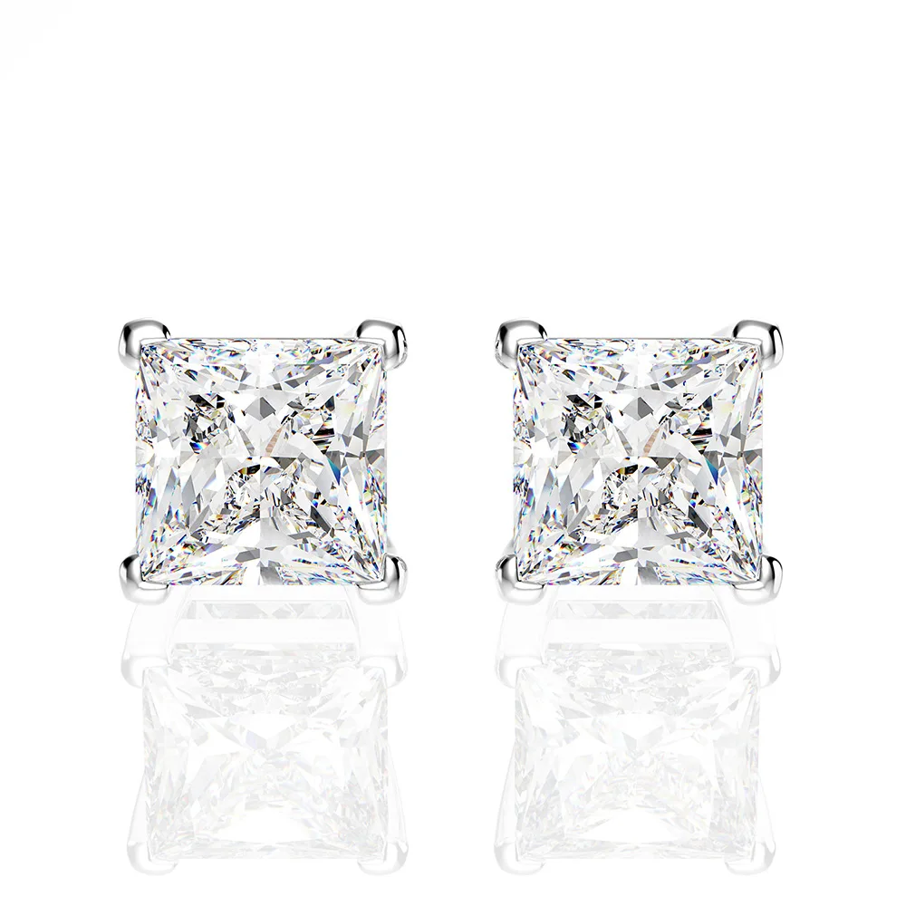 925 sterling silver square high carbon diamond earrings female simple INS princess square 6*6mm hot selling ear jewelry
925 sterling silver square high carbon diamond earrings female simple INS princess square 6*6mm hot selling ear jewelry