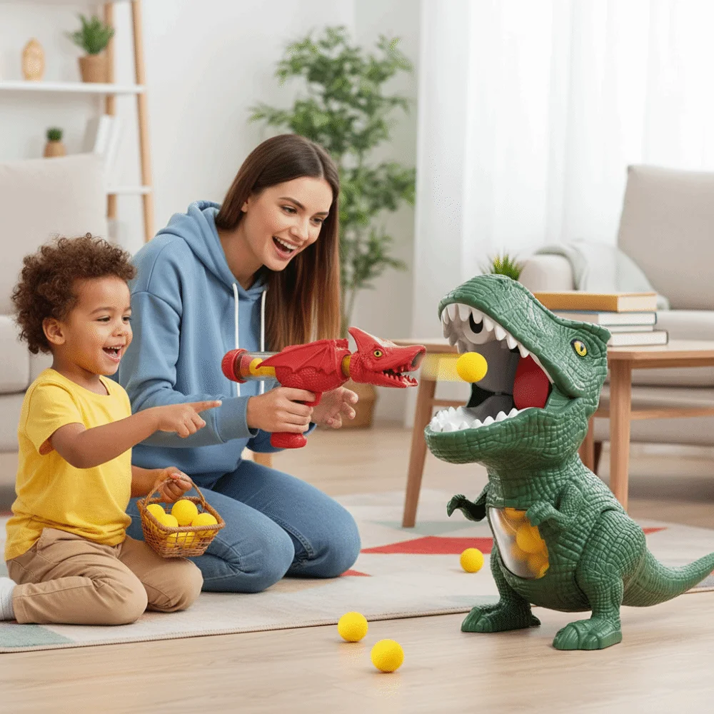 Soft Ball Design Dinosaur Launch Ejector Competition Feature Ball Launch Soft Ball Ejector Pneumatic Mechanism Tyrannosaurus Rex
Soft Ball Design Dinosaur Launch Ejector Competition Feature Ball Launch Soft Ball Ejector Pneumatic Mechanism Tyrannosaurus Rex