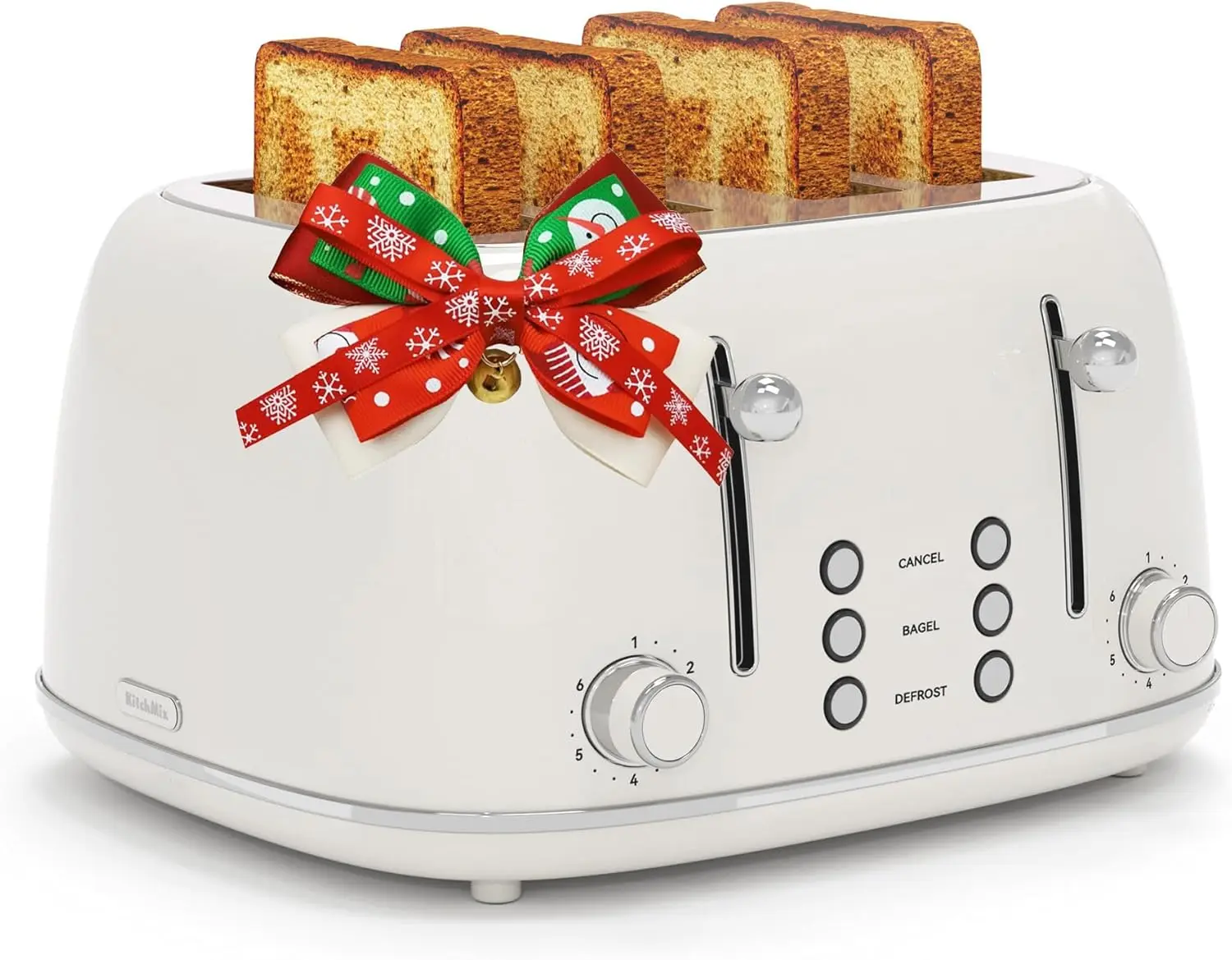 4-Slice Retro Toaster with 6 Shade Settings, Wide Slots, Cancel/Defrost/Reheat, Dual Controls, Removable Crumb Tray (White)
4-Slice Retro Toaster with 6 Shade Settings, Wide Slots, Cancel/Defrost/Reheat, Dual Controls, Removable Crumb Tray (White)