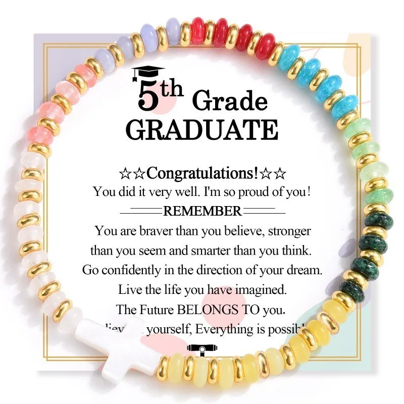 Colorful Beaded Cross Bracelet for Women Handmade Elastic Rainbow Christian Bracelet Graduation Gift Jewelry Teen Girls Charms
Colorful Beaded Cross Bracelet for Women Handmade Elastic Rainbow Christian Bracelet Graduation Gift Jewelry Teen Girls Charms