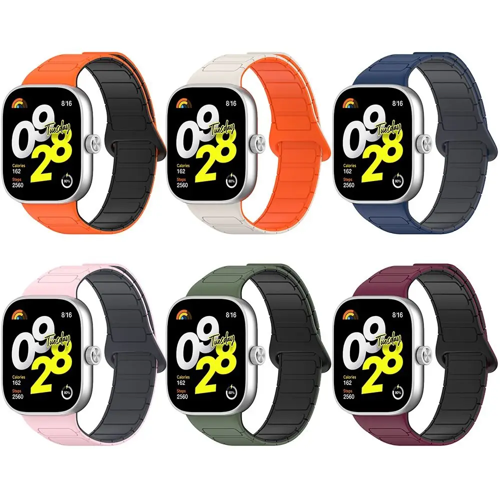 Replacement Magnetic Silicone Strap Double Color Wrist Watchband Smart Watch Belt Bracelet for Redmi Watch 4/Xiaomi Band 8 Pro
Replacement Magnetic Silicone Strap Double Color Wrist Watchband Smart Watch Belt Bracelet for Redmi Watch 4/Xiaomi Band 8 Pro