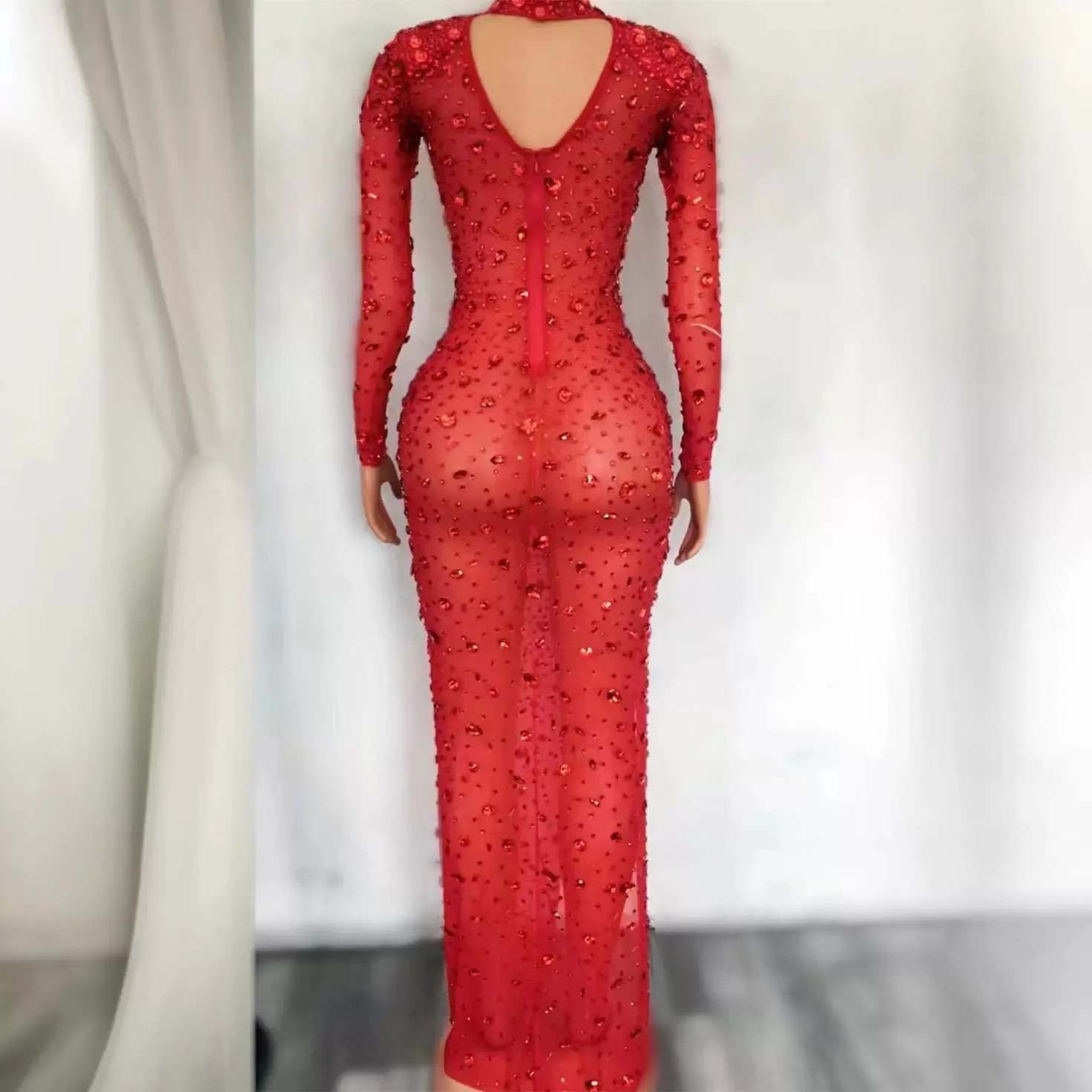 Mesh Hot Diamond Dress Slim Split Dress Evening Dress Stage Performance
Mesh Hot Diamond Dress Slim Split Dress Evening Dress Stage Performance