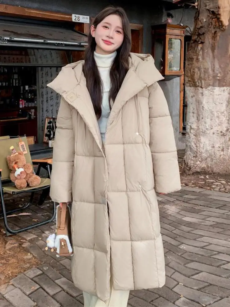 Winter Coat Female 2024 New Jackets For Women Hooded Thickened Warm Bread Clothing Casual Simple Trendy Mid-length Outerwear
Winter Coat Female 2024 New Jackets For Women Hooded Thickened Warm Bread Clothing Casual Simple Trendy Mid-length Outerwear