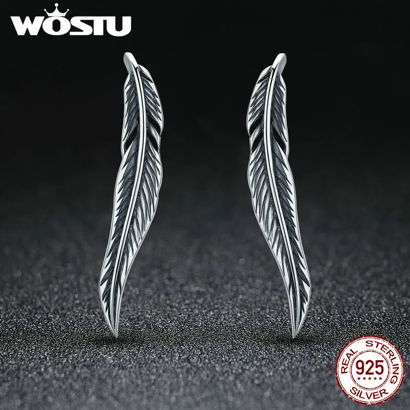 Женские винтажные серьги-подвески WOSTU из стерлингового серебра 925 пробы с крыльями из перьев и окисленного серебра
Женские винтажные серьги-подвески WOSTU из стерлингового серебра 925 пробы с крыльями из перьев и окисленного серебра