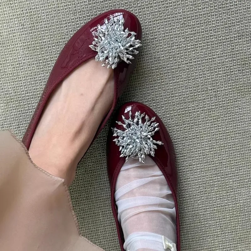 Women's Shoes Exquisite Metal Decoration Round Head Casual Shoes for Woman Fashion Ballet Flat Shoe Designer Shoes Zapatos Mujer
Women's Shoes Exquisite Metal Decoration Round Head Casual Shoes for Woman Fashion Ballet Flat Shoe Designer Shoes Zapatos Mujer