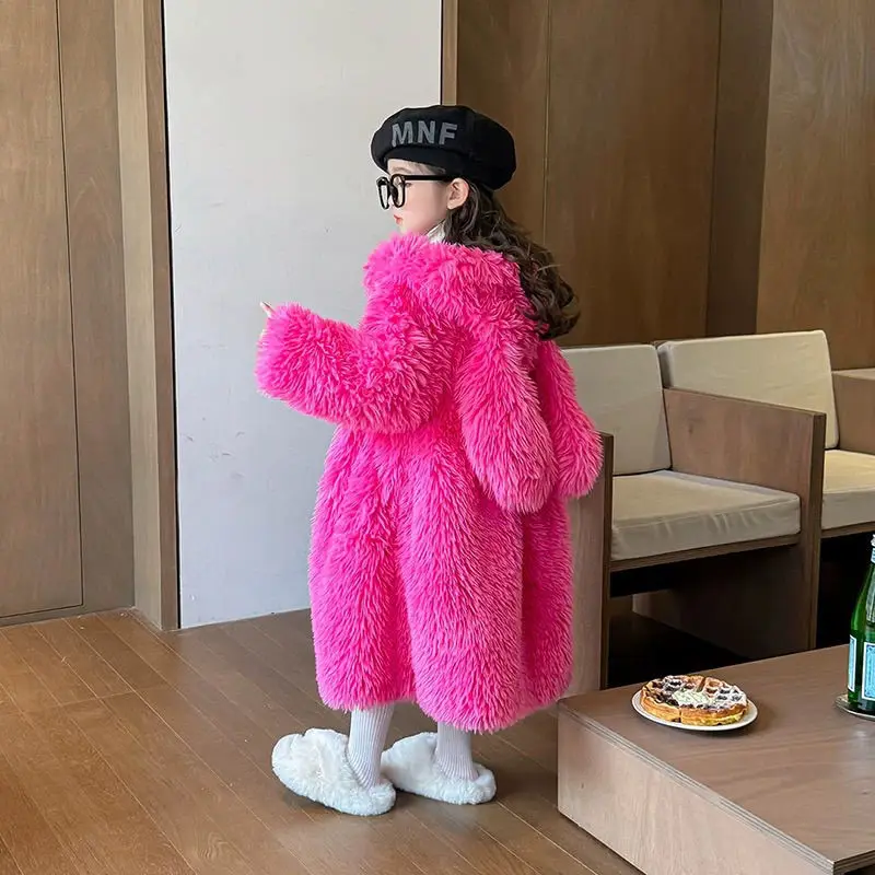 New Girl's Fur Coat Trendy Kids Hooded Jackets Winter Thick Warm Cotton Clothes Mid-Length Overcoat Kawaii Children Clothes Gift
New Girl's Fur Coat Trendy Kids Hooded Jackets Winter Thick Warm Cotton Clothes Mid-Length Overcoat Kawaii Children Clothes Gift