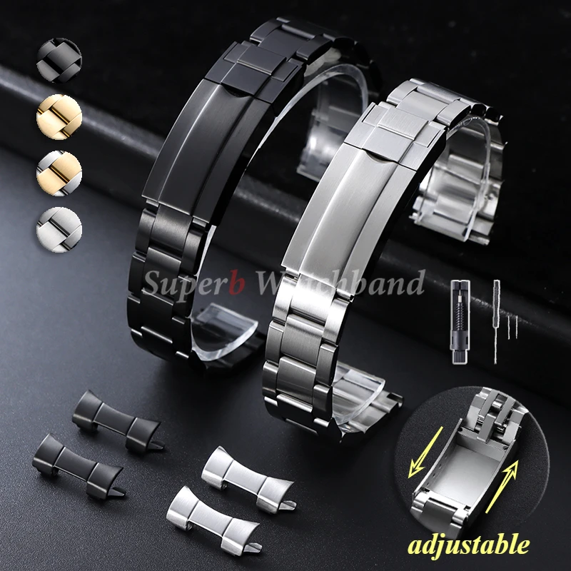 20mm Watch Band For Rolex Oyster Perpetual Datejust DAYTONA SUBMARINER Luxury Men Watch Strap Solid Stainless Steel Bracelet
20mm Watch Band For Rolex Oyster Perpetual Datejust DAYTONA SUBMARINER Luxury Men Watch Strap Solid Stainless Steel Bracelet