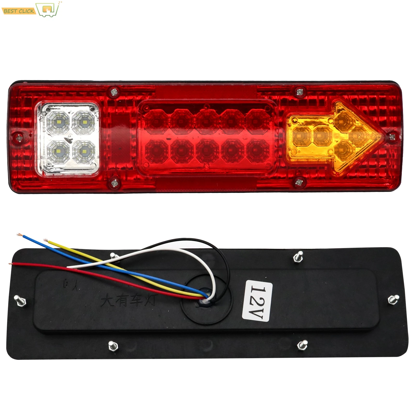 2PCS 19 LED Integrated Trailer Tail Light Bar 12V For Truck UTV ATV RV Red Amber White Turn Signal Running Lamp
2PCS 19 LED Integrated Trailer Tail Light Bar 12V For Truck UTV ATV RV Red Amber White Turn Signal Running Lamp