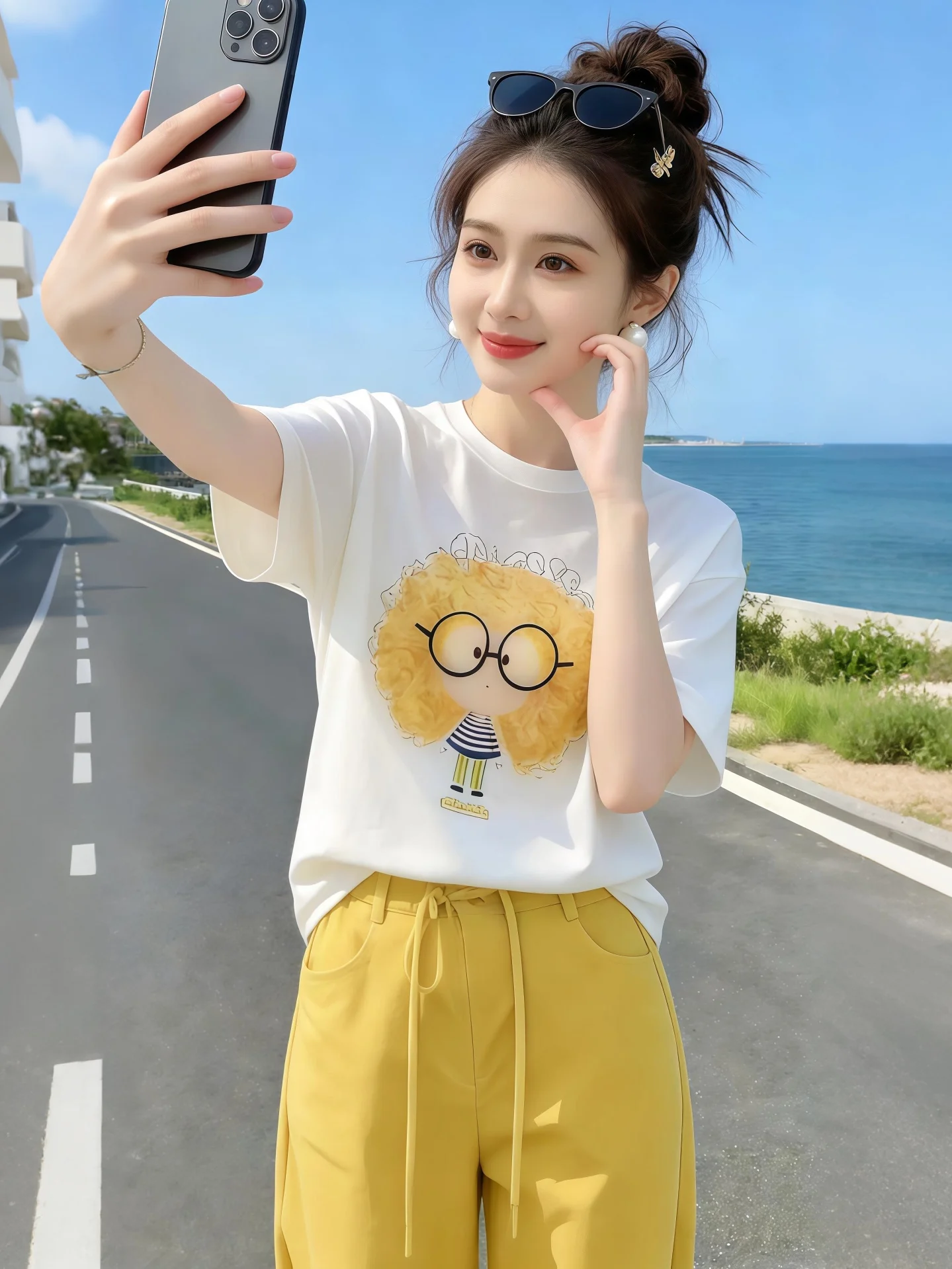 Summer Outdoor Sports Breathable round Neck Short Sleeve T-Shirt Casual Pants Fashion Set Women's Comfortable High Waist Pants
Summer Outdoor Sports Breathable round Neck Short Sleeve T-Shirt Casual Pants Fashion Set Women's Comfortable High Waist Pants