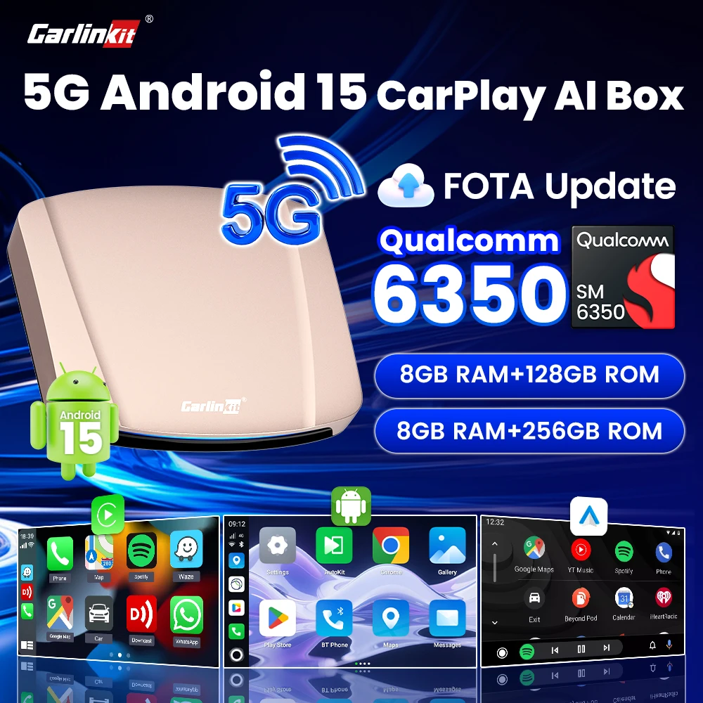 CarlinKit 2025 New Android 15 Ultra 8GB+256GB CarPlay Ai Box Wireless CarPlay Android Auto GPS SM6350 8-Core For Netflix YouTube
CarlinKit 2025 New Android 15 Ultra 8GB+256GB CarPlay Ai Box Wireless CarPlay Android Auto GPS SM6350 8-Core For Netflix YouTube