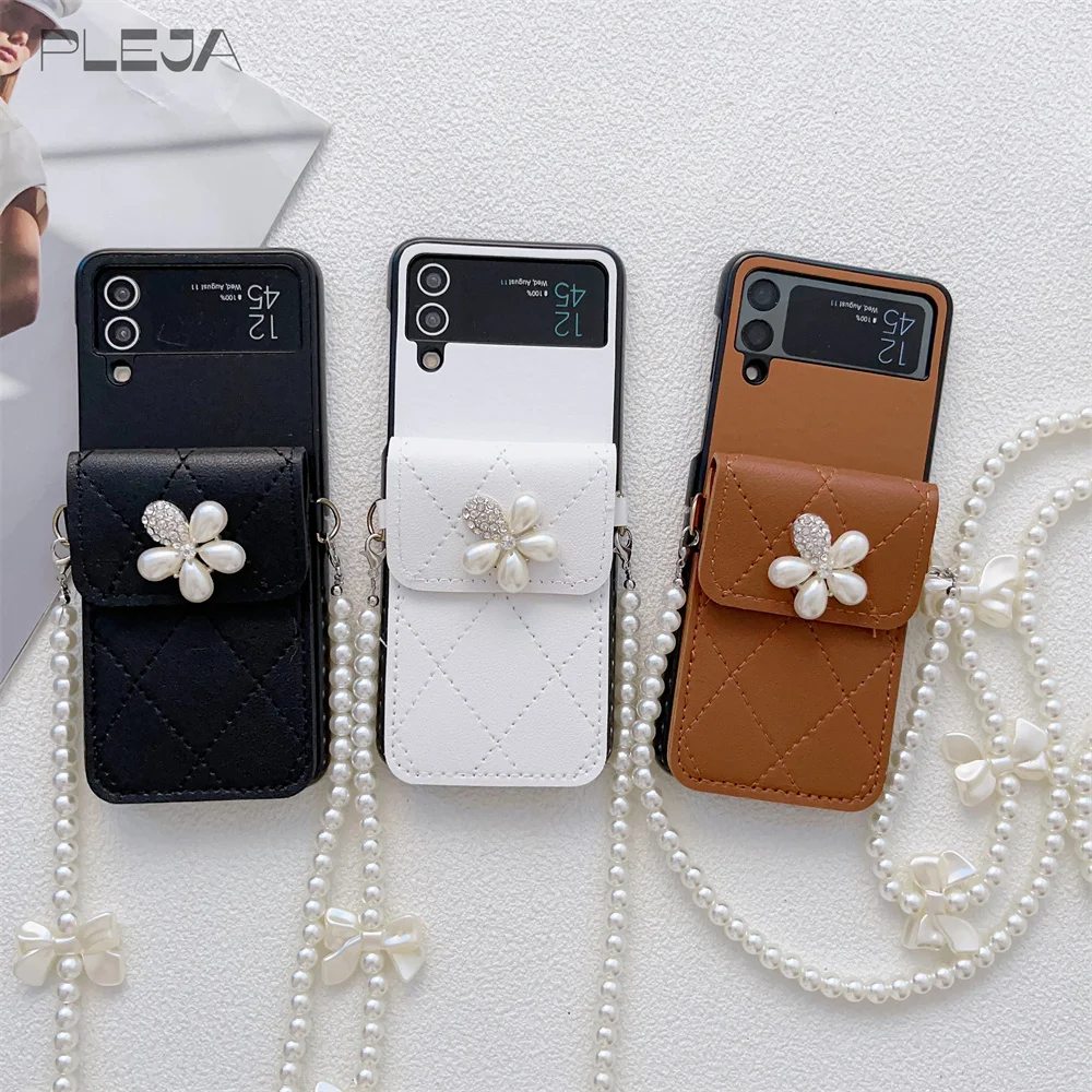 Cute Pearl Bow Crossbody Lanyard Rope Phone Case For Samsung Galaxy Z Flip 3 Flip 4 Z Flip4 Flip3 5g Card Bag Protector Cover
Cute Pearl Bow Crossbody Lanyard Rope Phone Case For Samsung Galaxy Z Flip 3 Flip 4 Z Flip4 Flip3 5g Card Bag Protector Cover