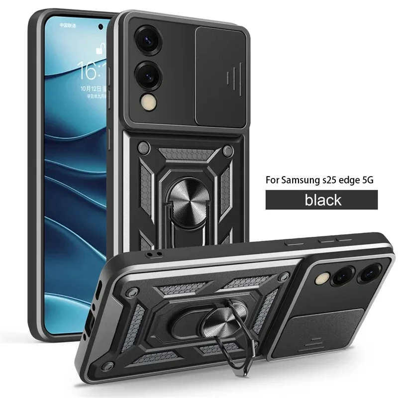 Case For Samsung Galaxy S25 Edge Ultra Plus S 25 5G Full Body Rugged Protective Slide Camera Stand Protection Ring Cover
Case For Samsung Galaxy S25 Edge Ultra Plus S 25 5G Full Body Rugged Protective Slide Camera Stand Protection Ring Cover
