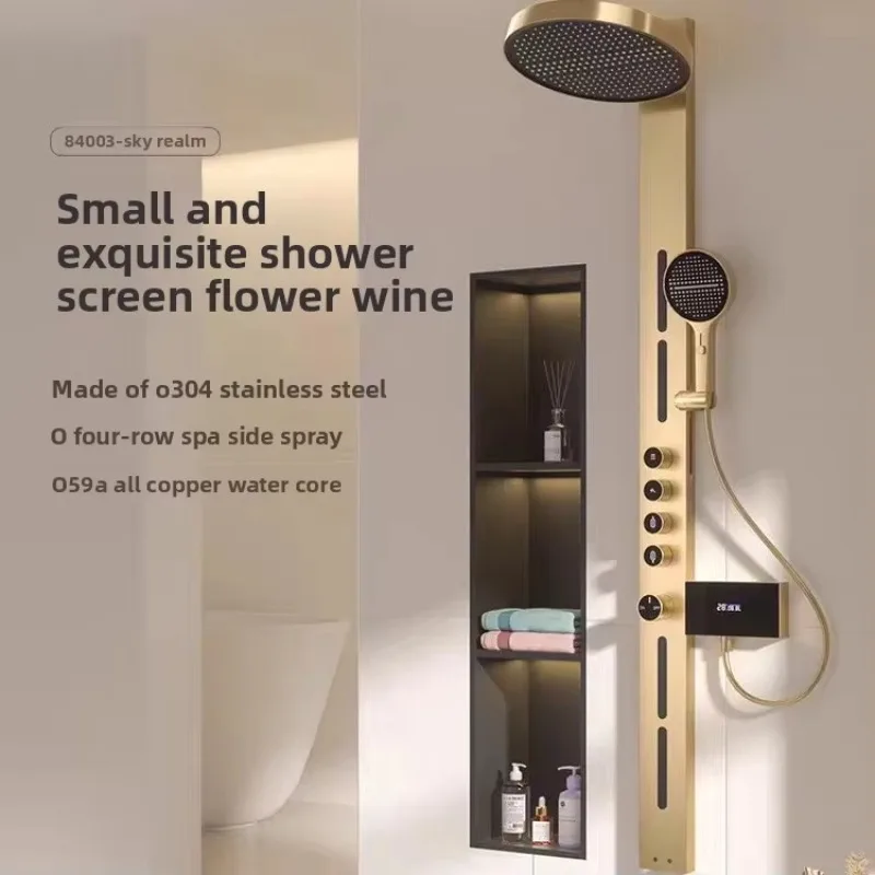 Mounted Shower System With Multi-Function Spray Heads Bathroom Fixture Set Stainless Steel Construction All-Copper Water Core
Mounted Shower System With Multi-Function Spray Heads Bathroom Fixture Set Stainless Steel Construction All-Copper Water Core