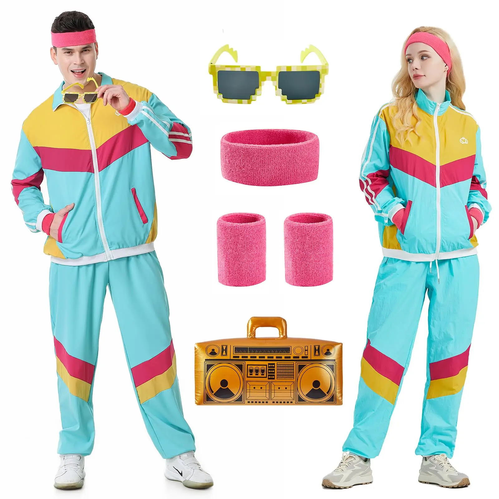 80s retro disco sportswear blue unisex 7pcs/set couple sportswear Halloween costumes cosplay party stage performance costumes
80s retro disco sportswear blue unisex 7pcs/set couple sportswear Halloween costumes cosplay party stage performance costumes