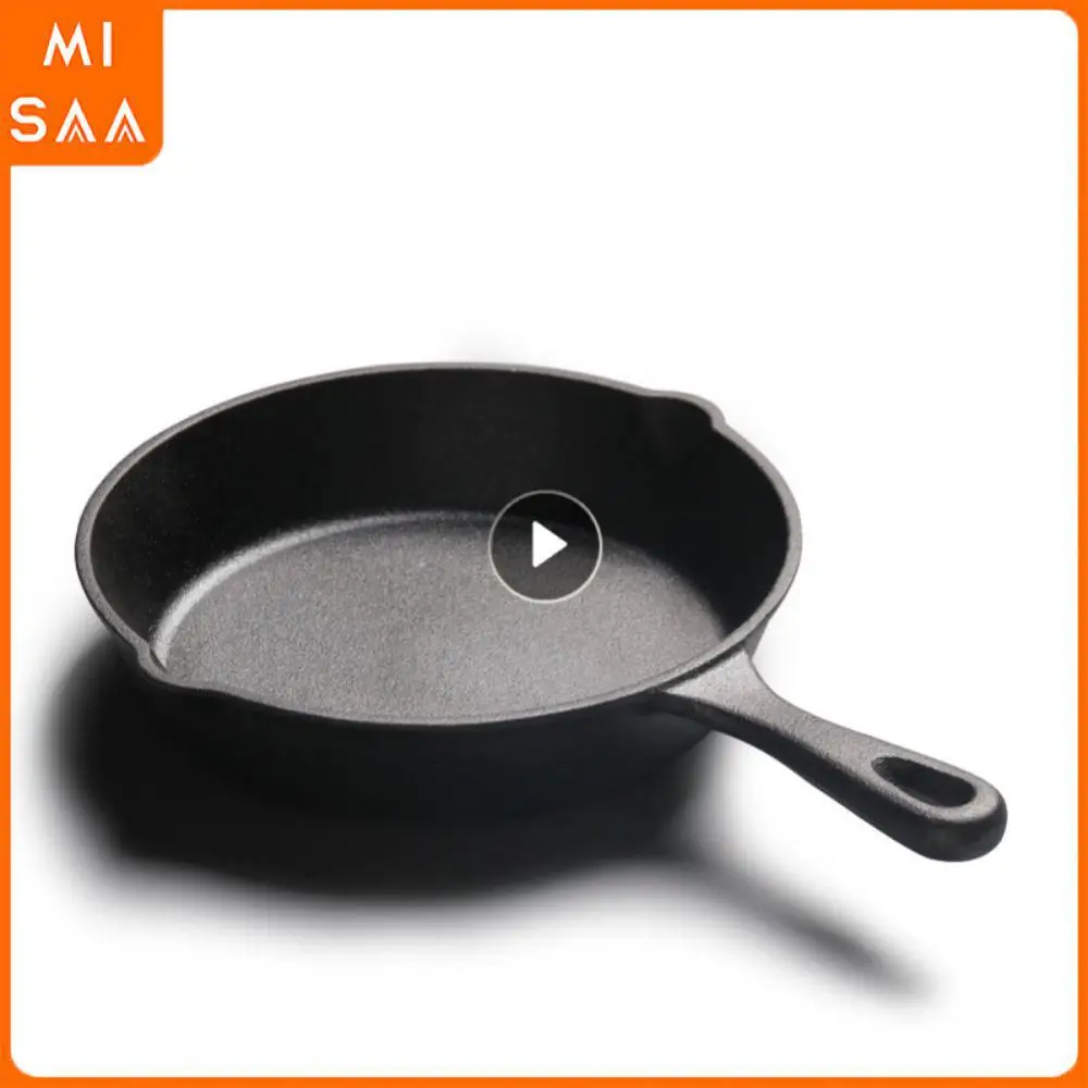 Кухонная качественная железная сковорода, антипригарная железная сковорода, набор кухонных принадлежностей, сковорода для стейков
