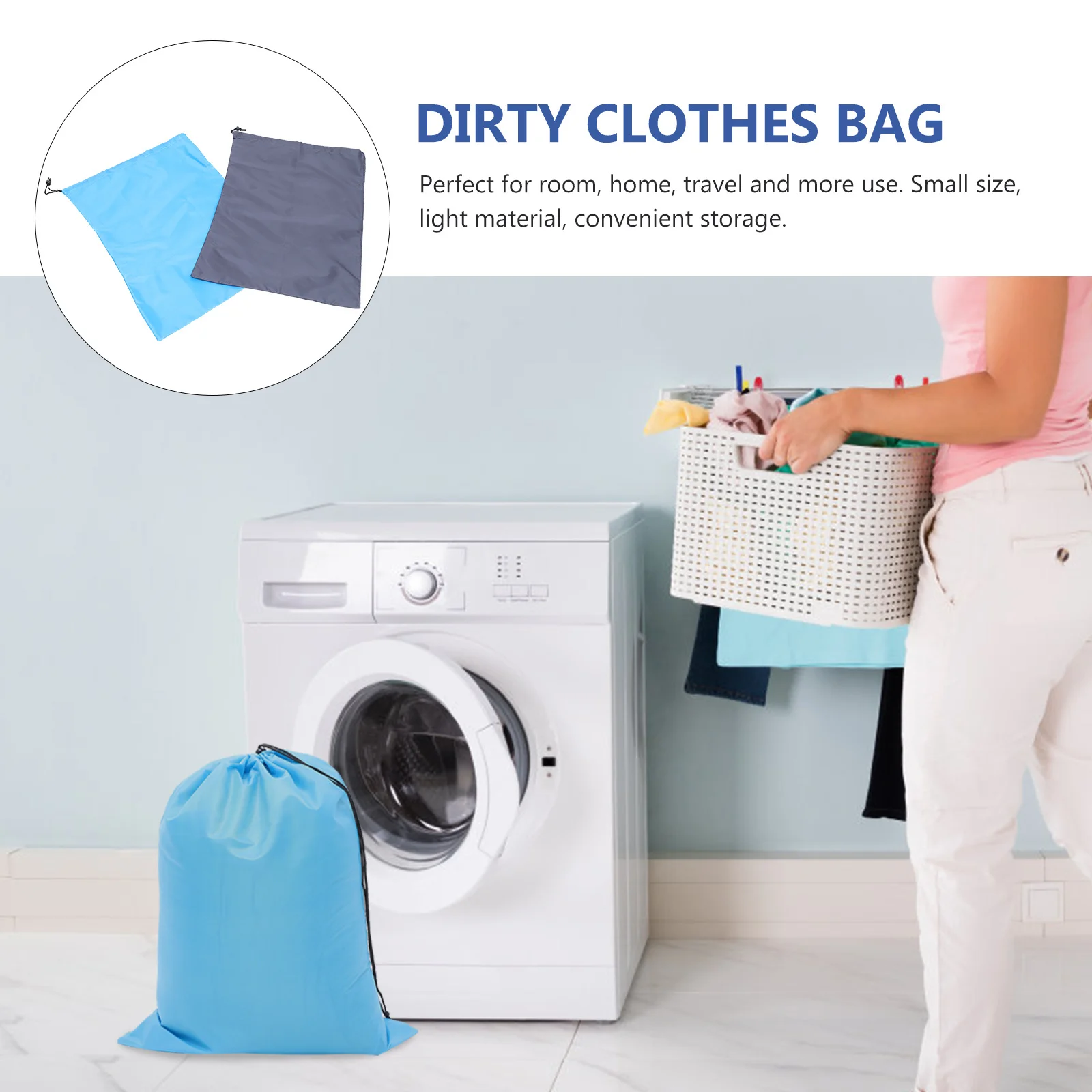 2Pcs Waterproof Laundry Bags Polyester Drawstring Dirty Clothes Bag Hanging Storage Organizer Travel Laundry Hamper Home
2Pcs Waterproof Laundry Bags Polyester Drawstring Dirty Clothes Bag Hanging Storage Organizer Travel Laundry Hamper Home