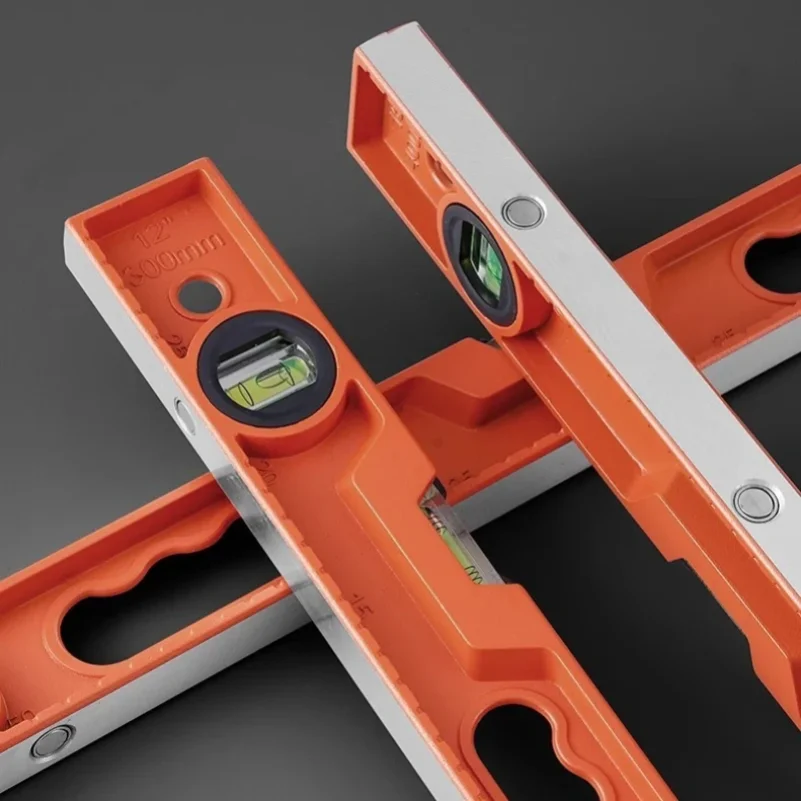 High-precision Level Ruler Strong Magnetic Level Ruler Solid Cast Aluminum Level Ruler Professional Decoration Measurement Tools