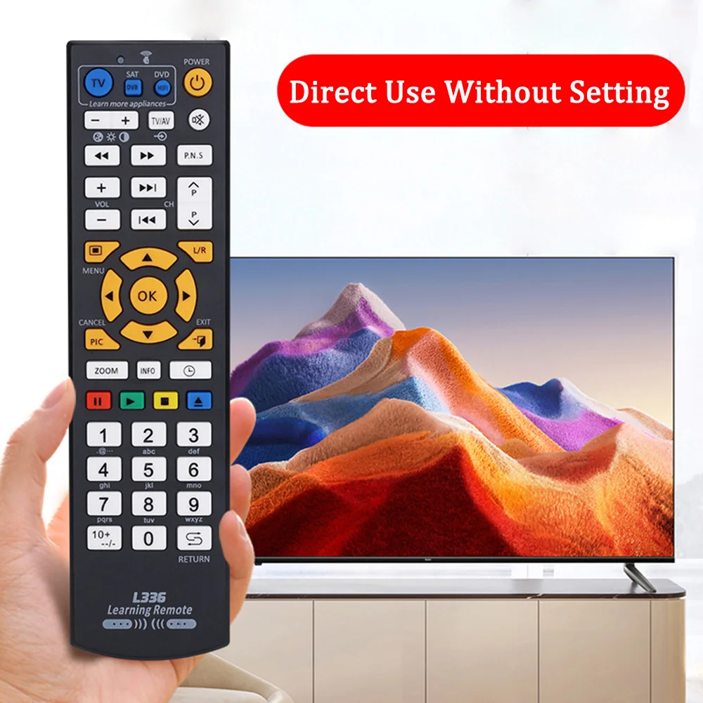 Smart L336 IR Learning Remote Control For CBL DVD SAT STB DVB HIFI TV BOX VCR STR-T Controller with Learn Function Dropshipping
Smart L336 IR Learning Remote Control For CBL DVD SAT STB DVB HIFI TV BOX VCR STR-T Controller with Learn Function Dropshipping