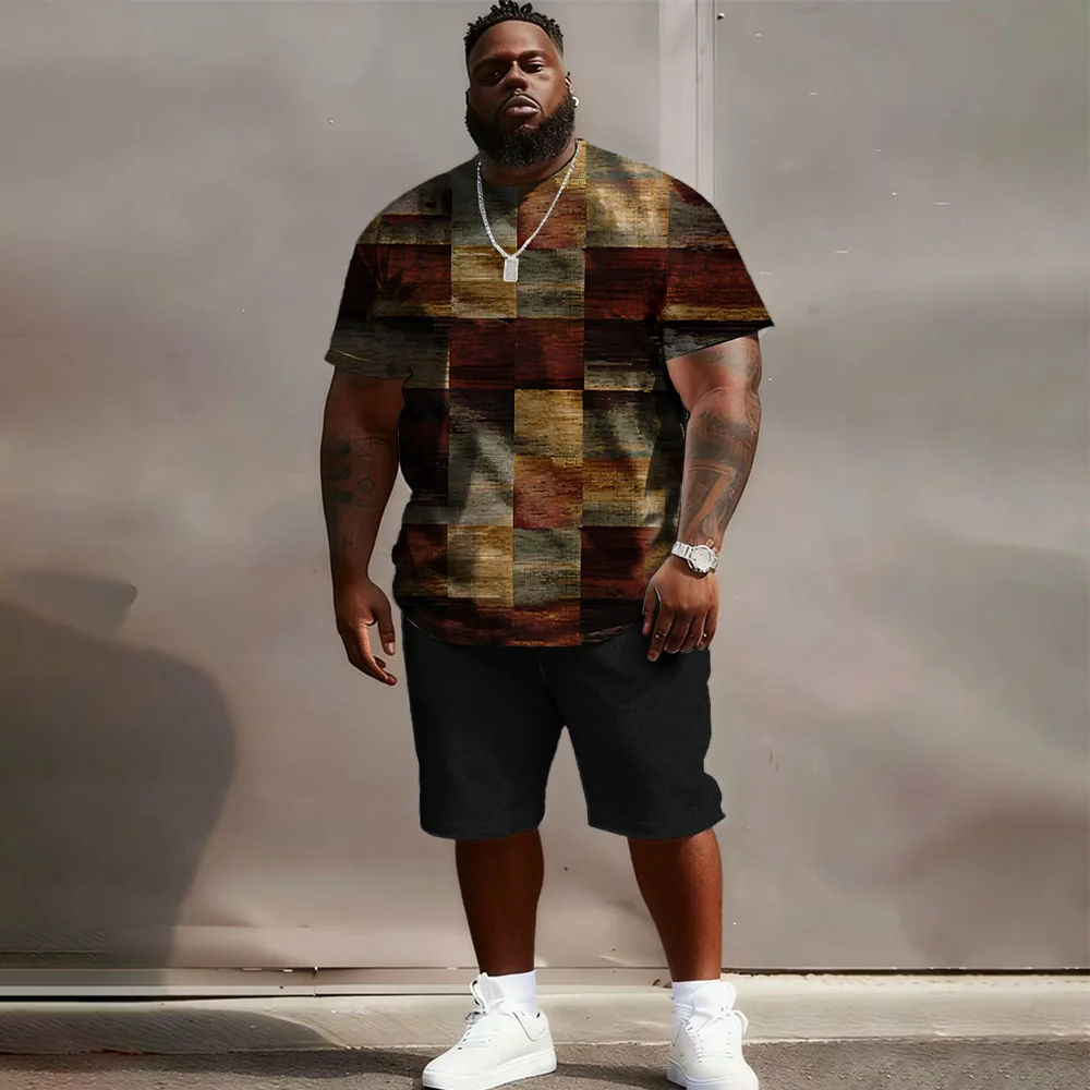 S-9xl Большой и высокий комплект с короткими рукавами больших размеров (Клетчатая и текстура): - Прочный легкий материал, Стильный плед + тканая текстура,
S-9xl Большой и высокий комплект с короткими рукавами больших размеров (Клетчатая и текстура): - Прочный легкий материал, Стильный плед + тканая текстура,