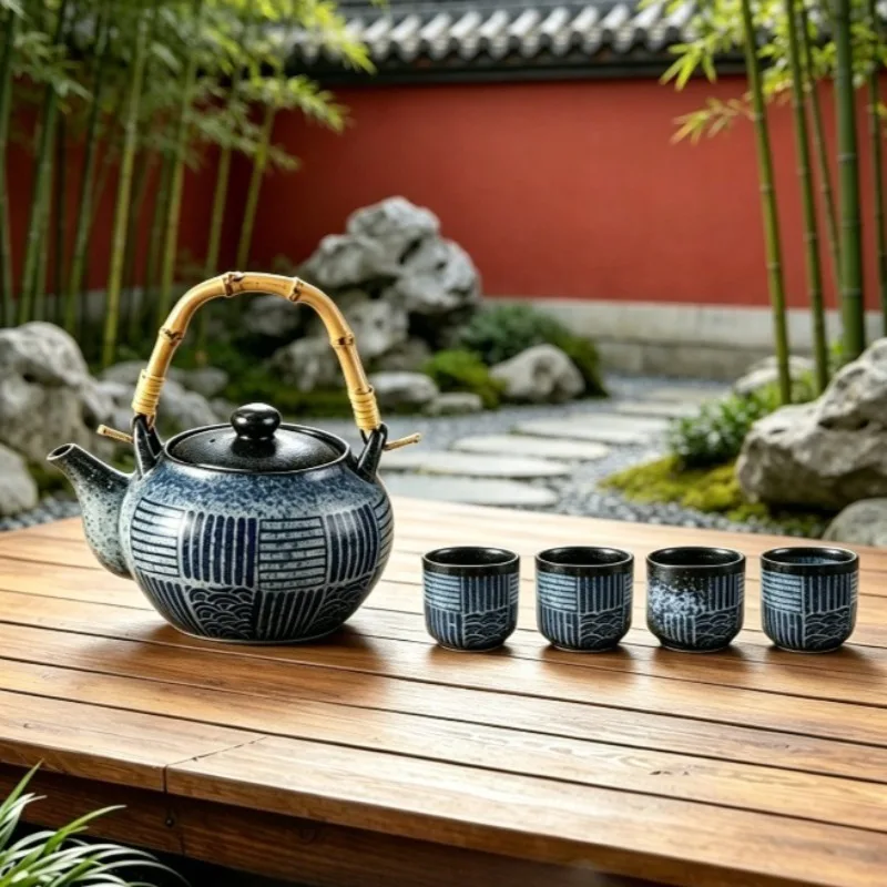 Japan Retro Kiln Transformation Clay Tea Set Creative Wave Pattern 1 Pot 4 Cups Coffee Set Home Bar Decoration Drinking Utensils
Japan Retro Kiln Transformation Clay Tea Set Creative Wave Pattern 1 Pot 4 Cups Coffee Set Home Bar Decoration Drinking Utensils