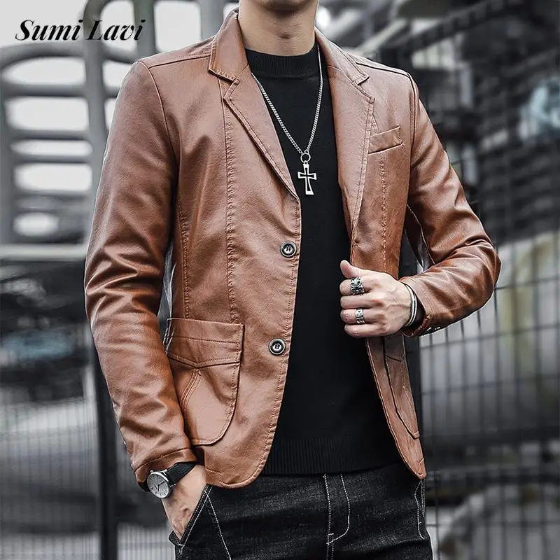 New Fashion Jacket Mens Leather Coat Autumn Winter Vintage Slim Fit PU Leather Jackets For Men Clothes Streetwear Trendy Outfits
New Fashion Jacket Mens Leather Coat Autumn Winter Vintage Slim Fit PU Leather Jackets For Men Clothes Streetwear Trendy Outfits