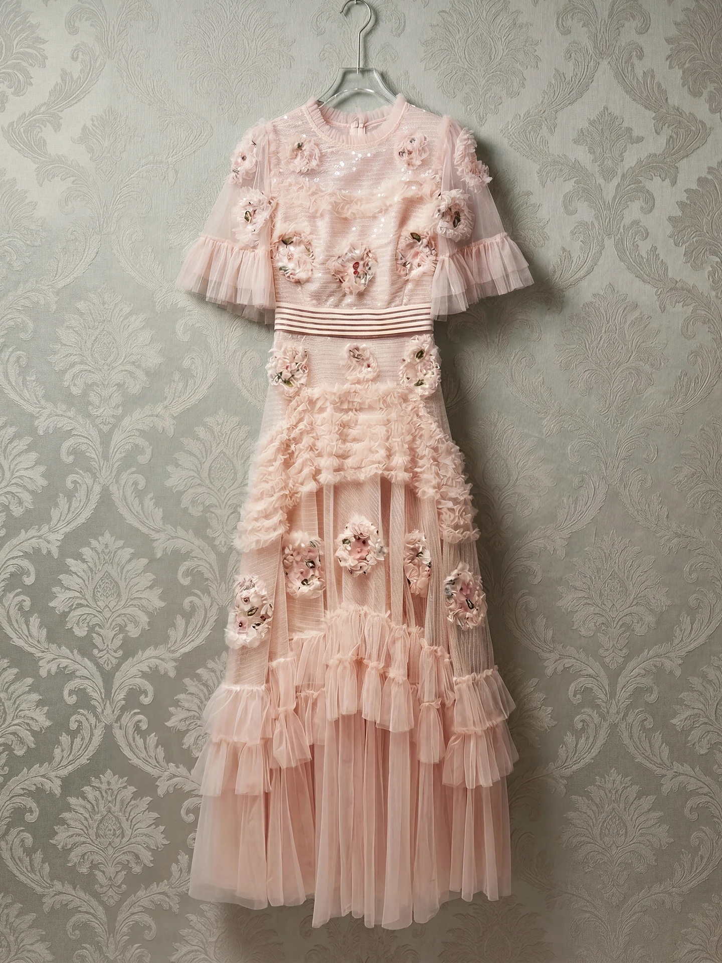 Pink Tulle Dress Sparkling Craft Large Skirt Birthday Fairy Style Teenage Evening Gown Sweet Style Handmade Flower mid Waist
Pink Tulle Dress Sparkling Craft Large Skirt Birthday Fairy Style Teenage Evening Gown Sweet Style Handmade Flower mid Waist