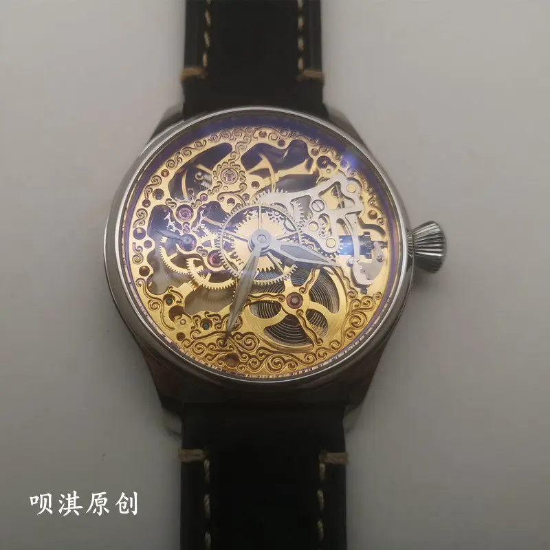 Hollow engraving manual mechanical movement men's watch handmade original gold movement luminous pointer personalized watch
Hollow engraving manual mechanical movement men's watch handmade original gold movement luminous pointer personalized watch