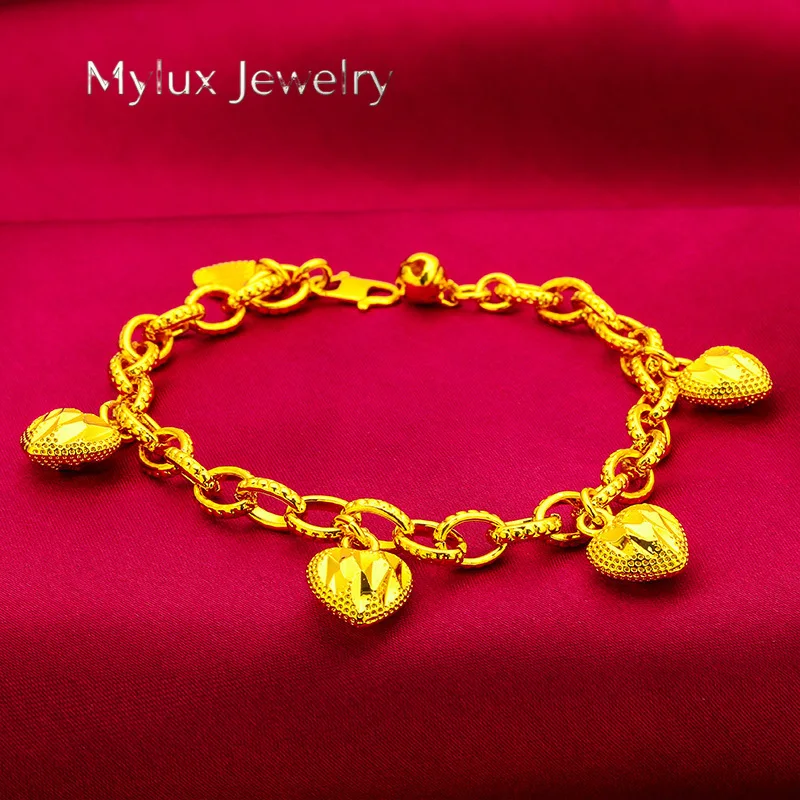 Mylux Jewelry Love Mini Heart Bracelet for Women, 24K Gold, AU999 | Tiny hearts on delicate chain, adorable & sweet for daily we
Mylux Jewelry Love Mini Heart Bracelet for Women, 24K Gold, AU999 | Tiny hearts on delicate chain, adorable & sweet for daily we