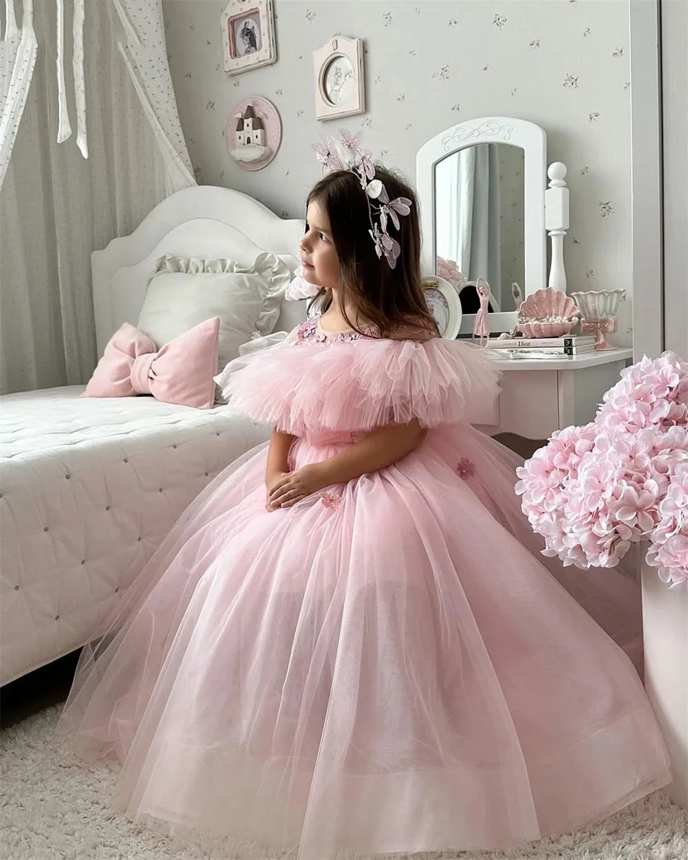 Customized Blush Pink Flower Girl Dresses For Wedding Tulle Appliques Graceful Princess Birthday Party Formal Events Prom Gown
Customized Blush Pink Flower Girl Dresses For Wedding Tulle Appliques Graceful Princess Birthday Party Formal Events Prom Gown