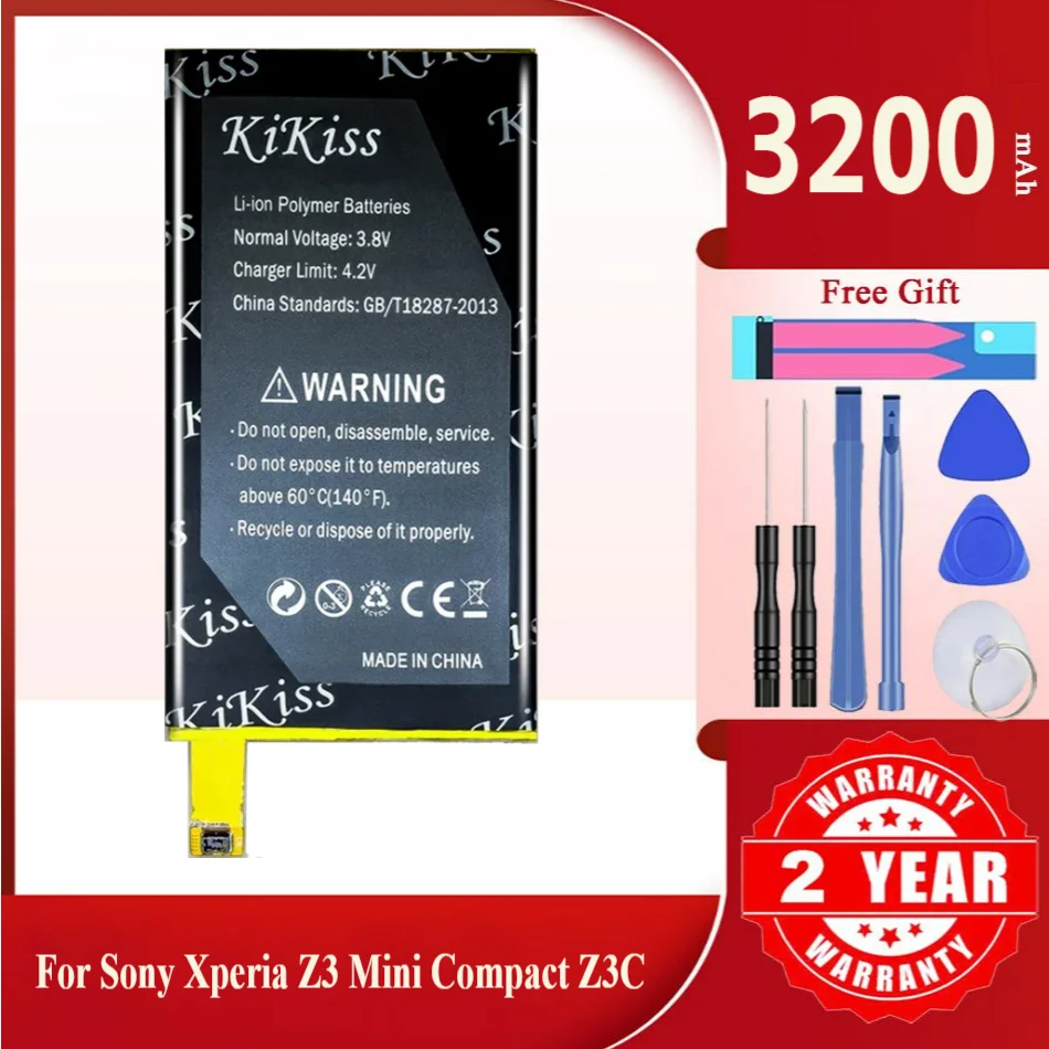 Аккумулятор KiKiss LIS1561ERPC для Sony Xperia Z3 Compact Z3c Mini D5803 D5833 для C4 E5303 E5333 E5363 E5306 мобильного телефона
Аккумулятор KiKiss LIS1561ERPC для Sony Xperia Z3 Compact Z3c Mini D5803 D5833 для C4 E5303 E5333 E5363 E5306 мобильного телефона