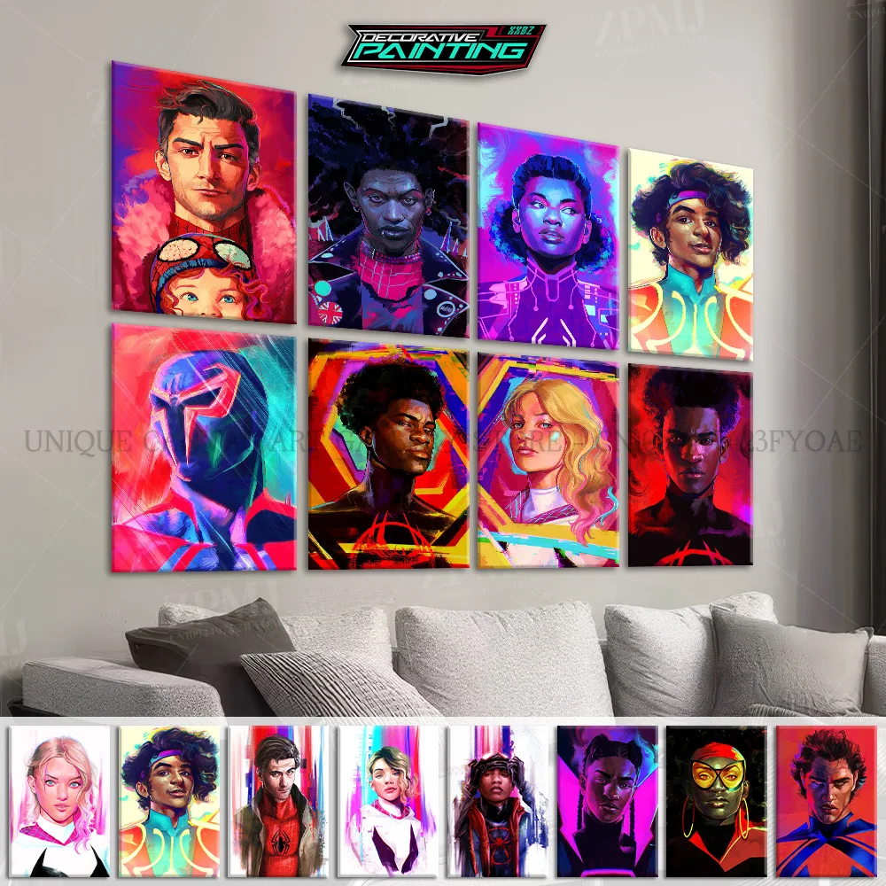 Spider Man:Into The Spider Verse Superhero Home Decor Canvas Painting Poster Frameless Wall Art Pictures For Bedside Background
Spider Man:Into The Spider Verse Superhero Home Decor Canvas Painting Poster Frameless Wall Art Pictures For Bedside Background