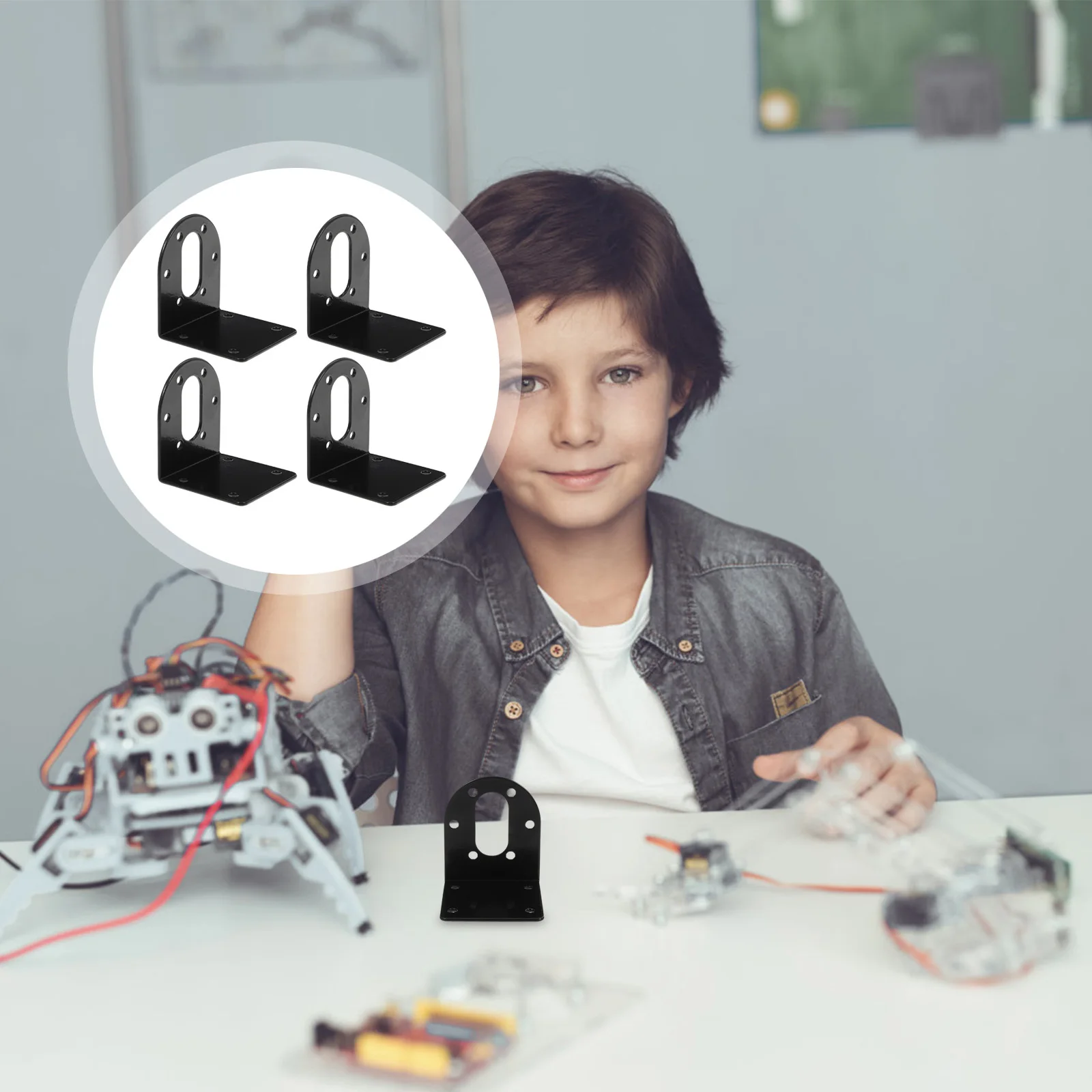 6pcs Dc Gear Bracket 37Mm Motor Mounting Base Anti-Rust Coating For Robot Car Replacement Geared Motor L-Shaped Holder
6pcs Dc Gear Bracket 37Mm Motor Mounting Base Anti-Rust Coating For Robot Car Replacement Geared Motor L-Shaped Holder