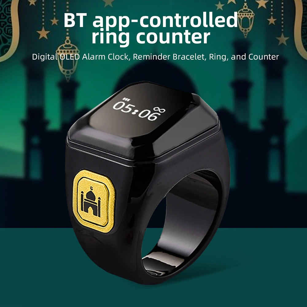 OLED Digital Ring Counter, Bluetooth App Ring Counter, Muslim Prayer Bead Counter with Alarm Reminder Function
OLED Digital Ring Counter, Bluetooth App Ring Counter, Muslim Prayer Bead Counter with Alarm Reminder Function
