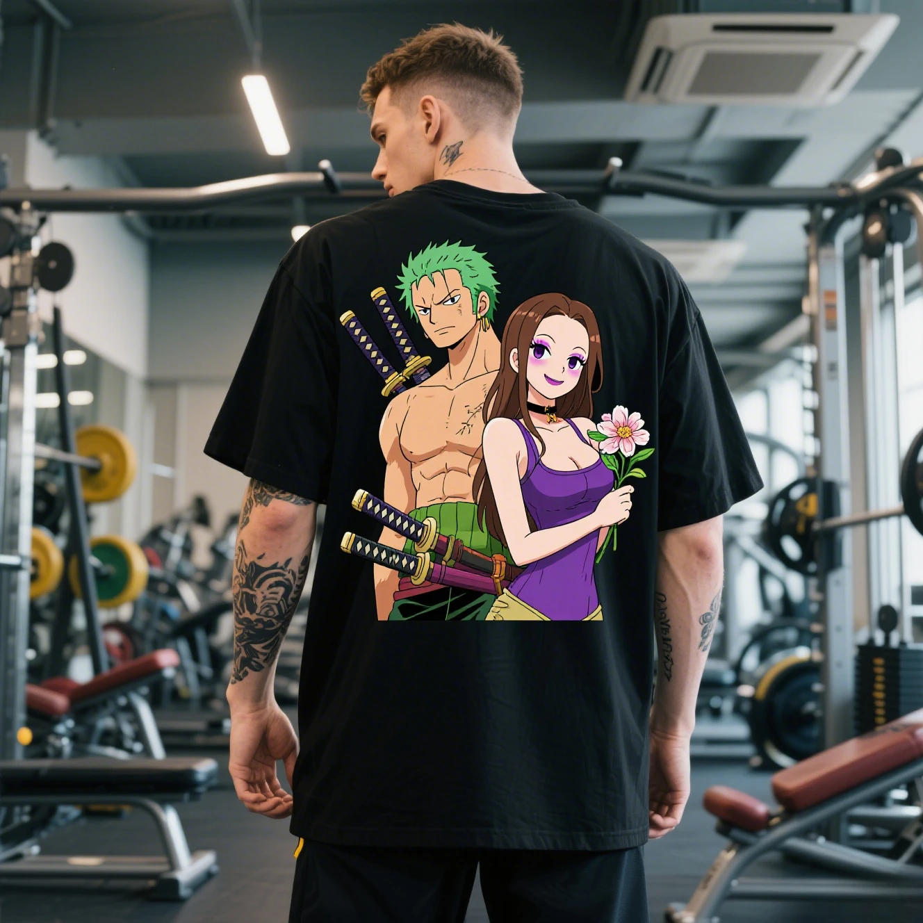 Summer Pure Cotton Round-neck Short-sleeved T-shirts for Men and Women Are From The Famous Anime "One Piece: Zoro and Robin"
Summer Pure Cotton Round-neck Short-sleeved T-shirts for Men and Women Are From The Famous Anime "One Piece: Zoro and Robin"