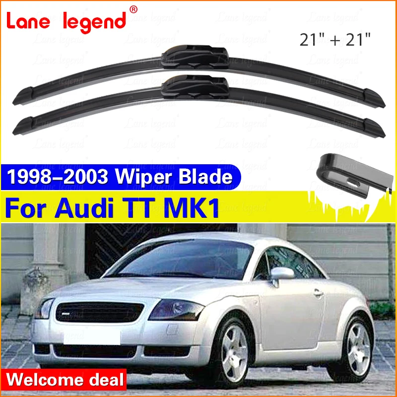 For Audi TT MK1 1998 - 2003 Car Wiper Blades U-type Soft Rubber Boneless Wiper Quiet Durable Automotive Wiper 21"+21"
For Audi TT MK1 1998 - 2003 Car Wiper Blades U-type Soft Rubber Boneless Wiper Quiet Durable Automotive Wiper 21"+21"