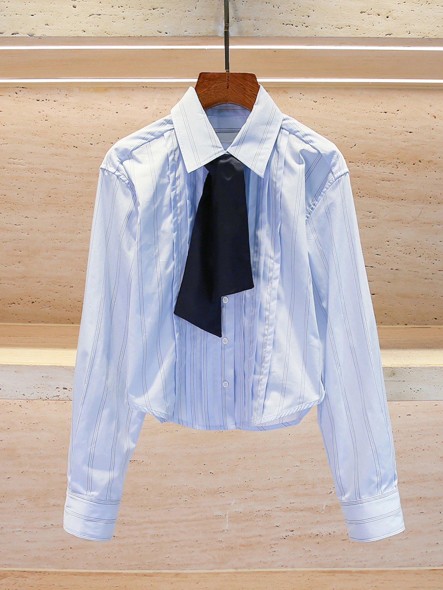 Ele Women's Striped irt with Pleated Design Top for Autumn Season Commute Sle ort Sve Long Lasting Garment
Ele Women's Striped irt with Pleated Design Top for Autumn Season Commute Sle ort Sve Long Lasting Garment