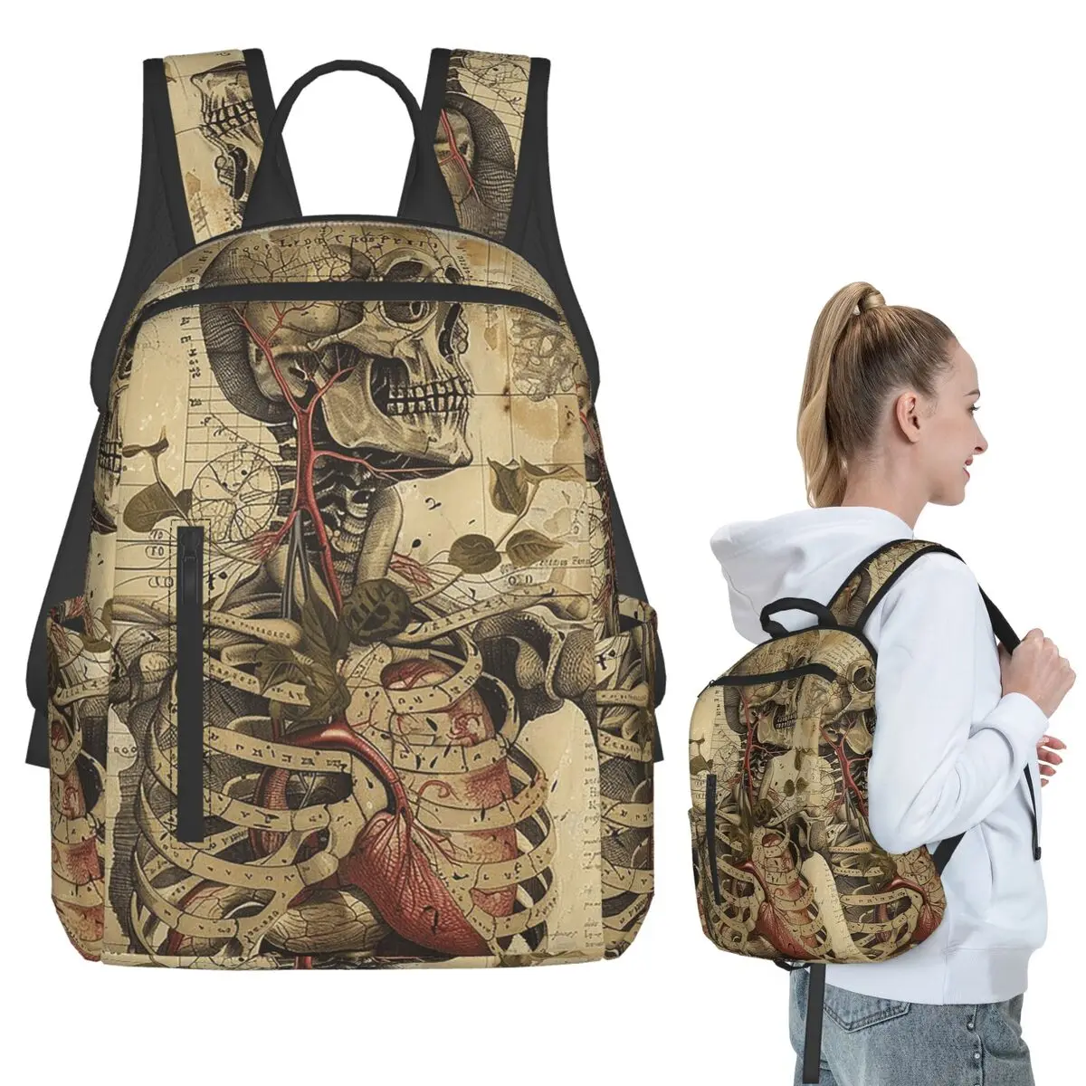 Anatomical Skeleton Art Backpack Student BookBag Children School Bag Laptop Shoulder Bags Boys Girls
Anatomical Skeleton Art Backpack Student BookBag Children School Bag Laptop Shoulder Bags Boys Girls