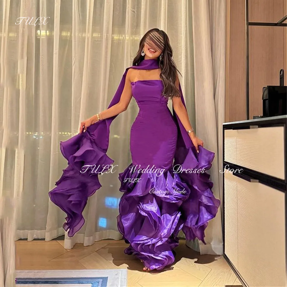 TULX Fashion Strapless Evening Dress Mermaid Long Pleat Ruched Tiered Dresses Cocktail Dresses Retro Formal Party Customized
TULX Fashion Strapless Evening Dress Mermaid Long Pleat Ruched Tiered Dresses Cocktail Dresses Retro Formal Party Customized