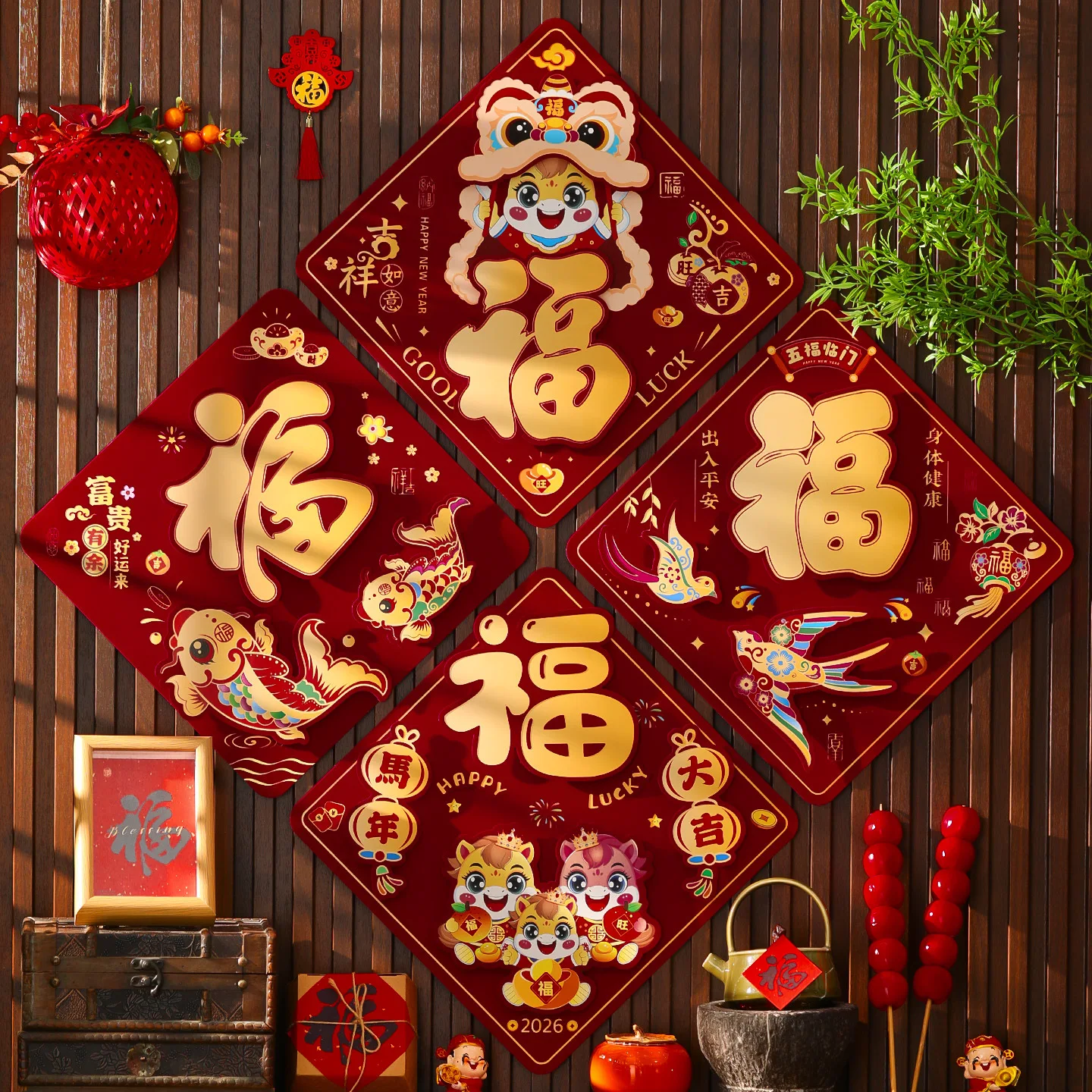 Year of the Horse “Fu” Character Door Decal 2026 New Spring Festival Design 3D Flocked Burgundy Door Decal New Year Decoration
Year of the Horse “Fu” Character Door Decal 2026 New Spring Festival Design 3D Flocked Burgundy Door Decal New Year Decoration