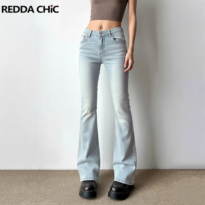 REDDACHiC Low Rise Jeans for Women Korean Solid Cleanfit Distressed Fitted Stretchy Bell Bottoms Minimalist Office Everyday Wear
REDDACHiC Low Rise Jeans for Women Korean Solid Cleanfit Distressed Fitted Stretchy Bell Bottoms Minimalist Office Everyday Wear