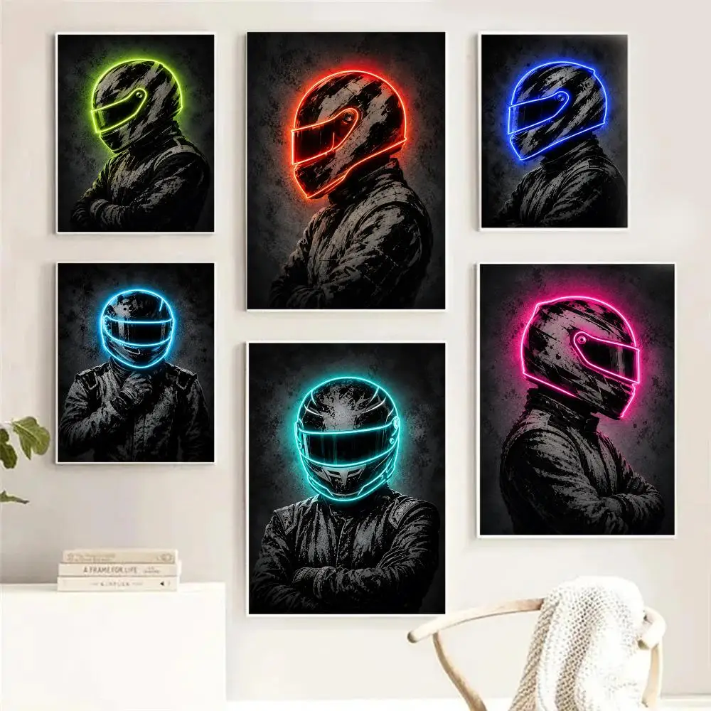 Modern Cool Neon Motorcycle Helmet Painting Calligraphy Pictures Room Bedroom Interior Wall Decoration Canvas Poster Art Mural
Modern Cool Neon Motorcycle Helmet Painting Calligraphy Pictures Room Bedroom Interior Wall Decoration Canvas Poster Art Mural