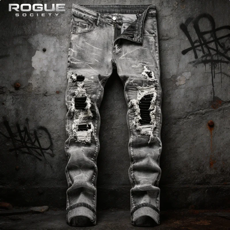 Y2K American Harajuku Streetwear Ripped Patchwork Jeans Men Slim Straight Washed Punk Grunge Casual Distressed Trousers Unisex
Y2K American Harajuku Streetwear Ripped Patchwork Jeans Men Slim Straight Washed Punk Grunge Casual Distressed Trousers Unisex