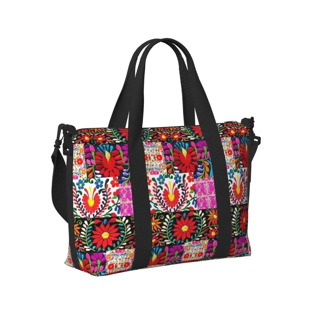 Mexico Mexican Embroidered Flower Colorful Beach Travel Bag Large Capacity Tote Bags for Gym Yoga Shopping Duffle Shoulder Bag
Mexico Mexican Embroidered Flower Colorful Beach Travel Bag Large Capacity Tote Bags for Gym Yoga Shopping Duffle Shoulder Bag