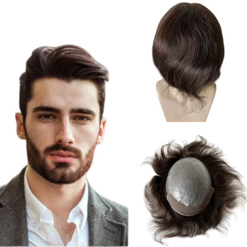 Burmese Virgin Human Hair Hairpieces Brown Color 4 8x10 Bio Toupee Front Lace Unit for European Men
Burmese Virgin Human Hair Hairpieces Brown Color 4 8x10 Bio Toupee Front Lace Unit for European Men