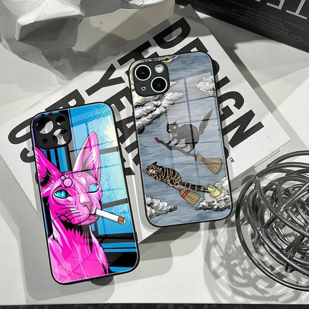 Cartoon Dark Funny Monster Cat Phone Case For iPhone 17 16 15 14 13 12 11 Pro Max Plus Mini XR XS SE Shockproof Cover
Cartoon Dark Funny Monster Cat Phone Case For iPhone 17 16 15 14 13 12 11 Pro Max Plus Mini XR XS SE Shockproof Cover