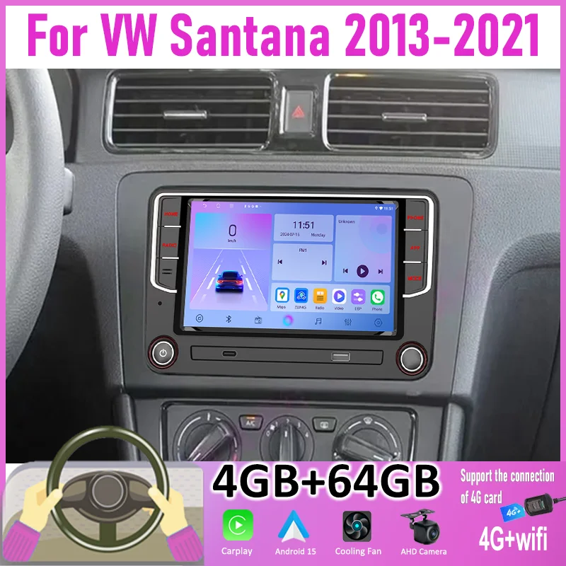 7'' Car Radio For VW Santana 2013-2021 4G+WIFI Google Map Android 15 Support Wireless Apple Carplay Rear Camera GPS
7'' Car Radio For VW Santana 2013-2021 4G+WIFI Google Map Android 15 Support Wireless Apple Carplay Rear Camera GPS