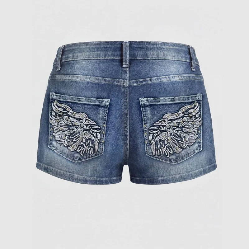 2026 Summer Women Trend Embroidery High Waist Short Jeans Girls Retro Rivet Denim Shorts Lady Skinny Thin Shorts
2026 Summer Women Trend Embroidery High Waist Short Jeans Girls Retro Rivet Denim Shorts Lady Skinny Thin Shorts